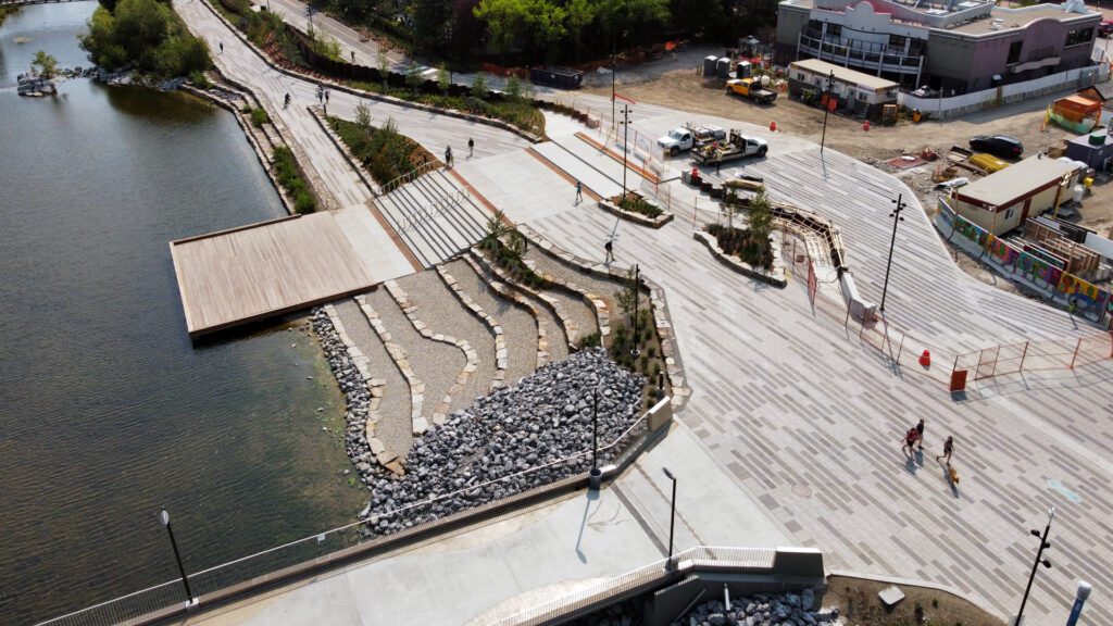 Calgary-Downtown-Flood-Barrier-Extreme-weather-event-construction-Graham-Construction-featured